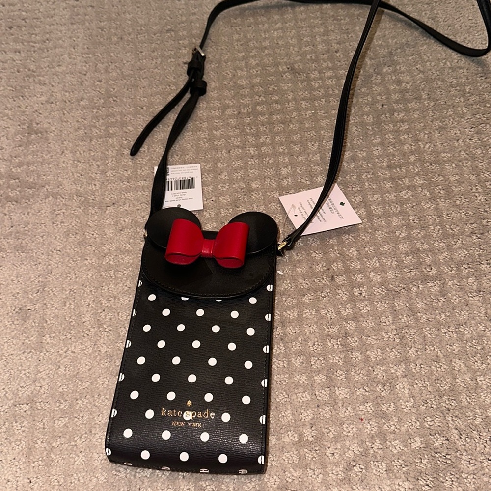 Brand new Kate spade Disney phone case purse with adjustable strap